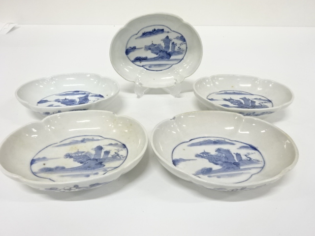 Ko-Imari, variegated plate, 5 plates